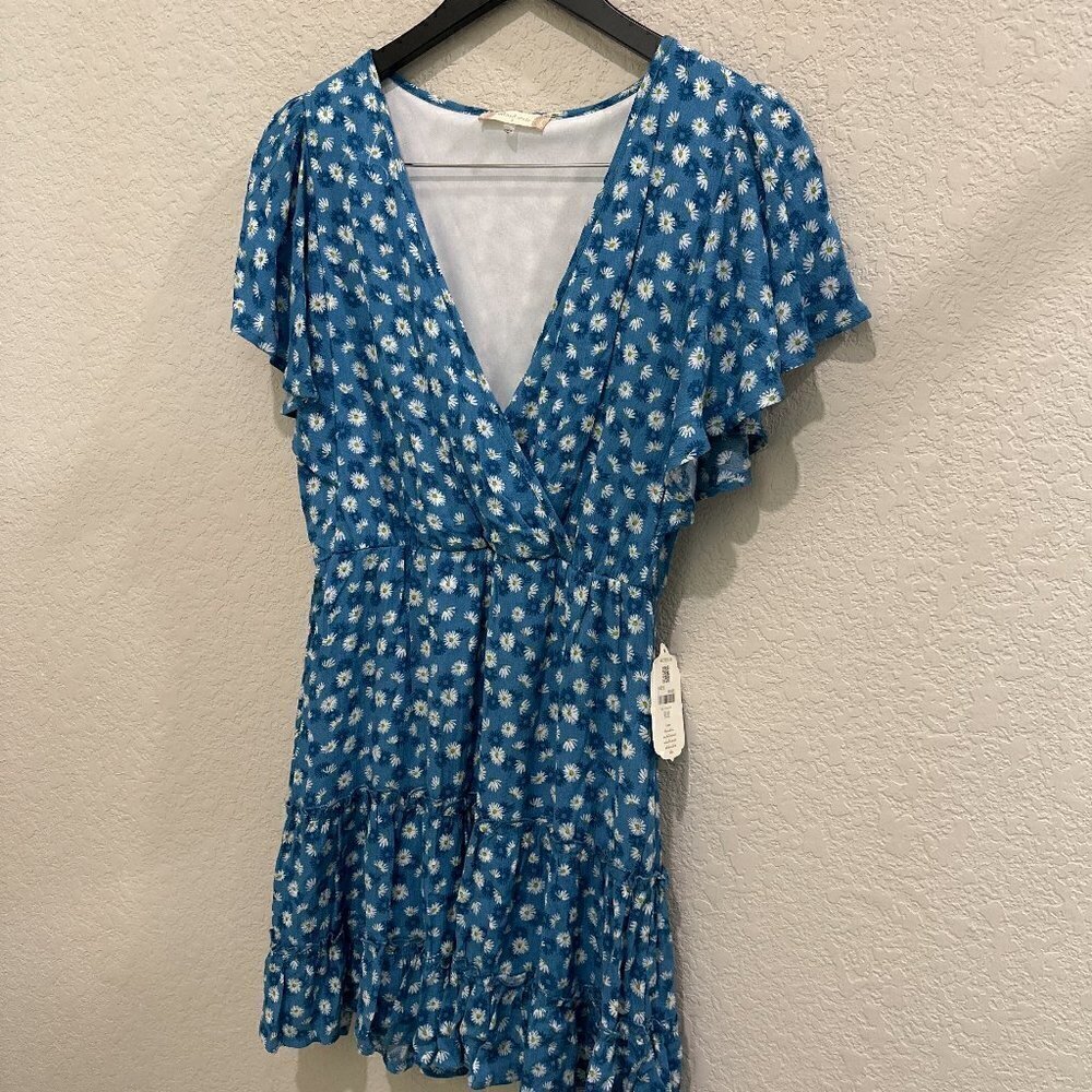NWT Altar’d State Women's Blue Floral Cotton Mini Dress Size S - NWT—Host Pick - Picture 9 of 9